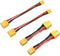 XT60 Female to XT30 Male(2pcs) and XT60 Male to XT30 Female(2pcs) Connector Adapter with 16awg 5cm Silicone Wire for RC FPV Drone Car Lipo NiMH Ba...