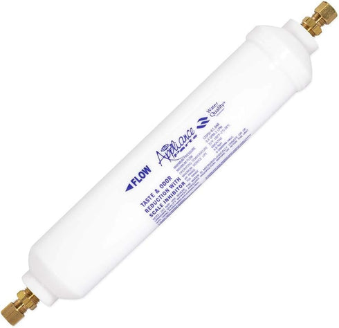 EZ-FLO 10 Inch Line Water Filter, Brass 1/4 Inch MIP x 7/16 Inch Compression Adapters, 1500 Gallon Capacity, 60458N...