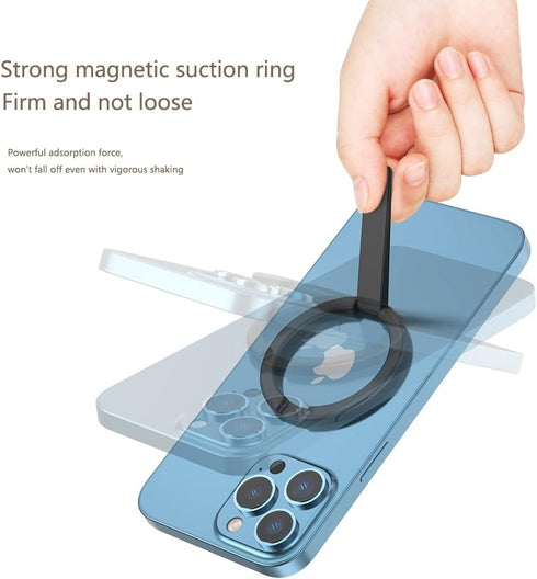 for MagSafe Phone Holder, Magnetic Phone Grip with Ring Holder and Stand, Compatible with iPhone 14/13/12 Series...