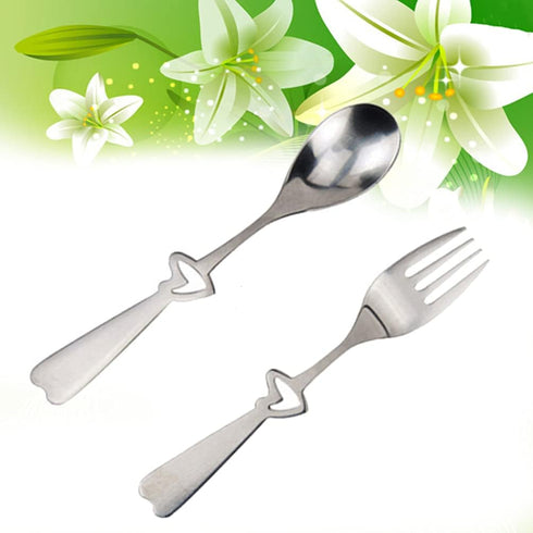 OSALADI Stainless Steel Flatware Set Hollow Heart Spoon Fork Silverware Dinner Utensils Tableware Portable Travel Camping Cutlery Random Style...