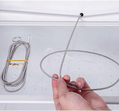 60 Inch Extra Long Flexible Tube Pipe Cleaner Brush Fridge Cleaning Tool, Stainless Steel Drain Tube Cleaning Brushes for Sink Refrigerator Kitche...