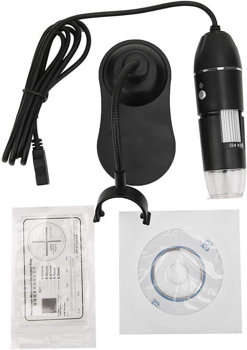 LED Digital Microscope, Aluminum Alloy Microscope, Electronic Biological Research Industrial for Archaeological Research Insect Observation...