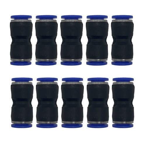 zjxed 10mm OD x 10mm OD Pneumatic quick Connector Push to Connect fittings Straight pneumatic push to connect fitting (Pack of 10)...