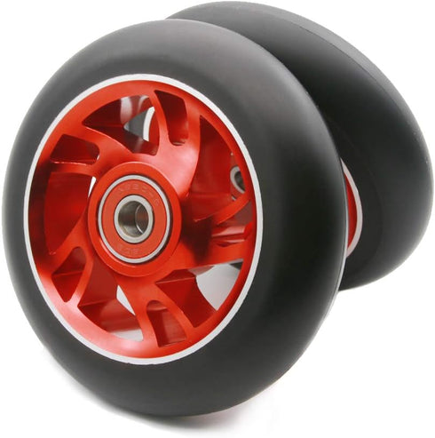2Pcs 100 mm Pro Stunt Scooter Wheels with ABEC 9 Bearings for MGP/Razor/Lucky/Envy/Vokul Pro Scooters Replacement Wheels (Red)...