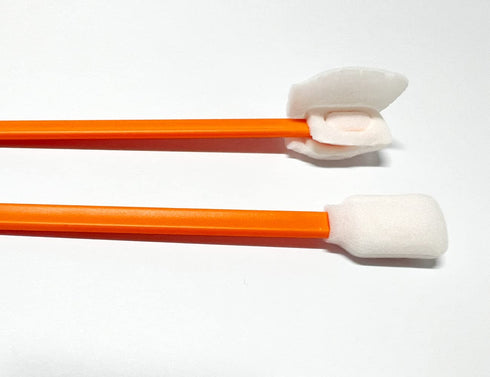 Wellgler's 100pcs 5.11" Foam Swabs, Square Rectangle Cleaning Swab?for Solvent Format Inkjet Printer Roland Optical Equipment?Orange?...