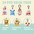 24 Pack Mini Plush Animals Toys, Small Stuffed Animal Plush Keychain Set for Goodie Bag Fillers, Easter Basket Stuffers, Easter Party Favors, Clas...