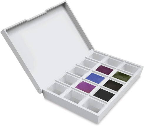 Daniel Smith Hand Poured Watercolor, Half Pans, Colors of Inspiration Set with 6 Watercolor Half Pans, 9 Empty Half Pans, 1 Plastic Travel Case (T...