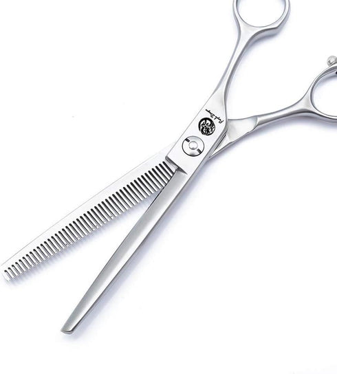 6.5" European Style Silver Pet Grooming Scissors, Dog Thinning Shear, Puppy Grooming Tools for Professional Pet Groomer...