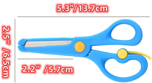 8 Pack DIY Art & Craft ScissorsKids Safety Scissors Preschool Training Scissors Kids Toddler Safety Spring Scissors...