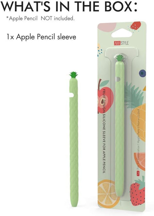 AhaStyle iPencil Case Sleeve Cute Fruit Design Silicone Soft Protective Cover Accessories Compatible with Apple Pencil 1st Generation(Avocado Gree...