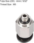 uxcell Straight Pneumatic Push To Quick Connect Fittings M5 Male x 4mm Tube OD Silver Tone 6pcs...