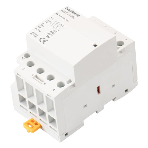 Baomain Household AC Contactor 4 Pole HC1-50 24V 50A 4NO Normally Open Universal Circuit Control 35mm DIN Rail Mount(HC1-50/40)...