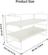 Desktop Organizer Shelf, White 2-Tier Desktop Supplies Storage Rack, Adjustable Storage Rack and Office Cubicle Decor for Tabletop, School, Office...
