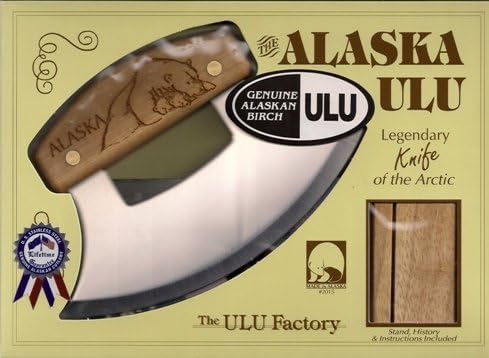 Alaskan Ulu, Inupiat Style with Polar Bear Etched Handle, 6"...