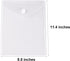 8.5 x 11 Vertical Clear Letter Sized Plastic Envelopes Document File Storage Holder 20 Pack Hook Loop Closure...