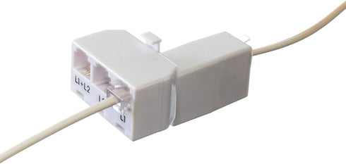 THE CIMPLE CO 2 Pack, White - 2 Line Phone Splitter - 3 Way Telephone Divider (1, 2, and Twin Lines) with RJ11 Keystone Jack - Adapter - 2 Pieces,...