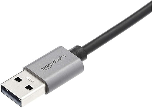 Amazon Basics Aluminum USB 3.0 Gigabit Ethernet Adapter, Gray, 1.97 x 0.83 x 0.59 inches...