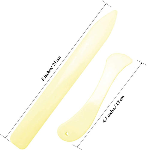 Onwon 2 Pieces Bone Folder Paper Creaser Set Crease Marker Scoring Folding Creasing Paper Crafting Scrapbooking Tool for DIY Paper Craft Bookbindi...