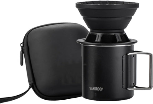 Portable Pour Over Coffee Maker Set, Collapsible Silicone Coffee Dripper Set, Perfect for Travel, Camping, Home...