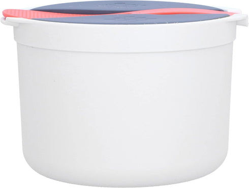 Microwave Rice Cooker,Microwave Rice and Pasta Cooker with Rice Spoon Easy Cooking or Reheating Set, Red...