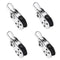 4PCS Stainless Steel Marine Pulley,Pulley Blocks,Bearing Lifting Wheel Tools Nylon Boat Accessories Power Transmission Parts Pulley Towing Wheel F...