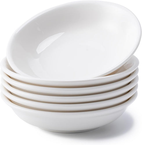 6 Pack Dip Bowls, 3 OZ Ceramic Soy Sauce Dish, White Dipping Sauce Bowls Small Dishes Serving for Tomato Sauce, Soy, BBQ Party Supplies...