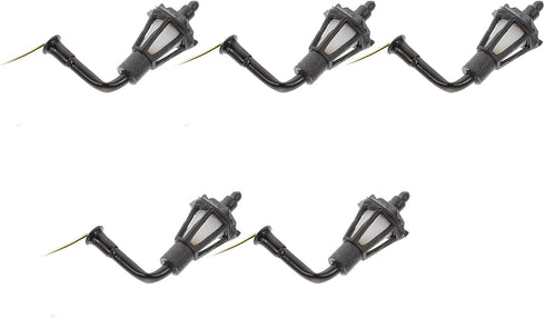 EXCEART 5pcs Dollhouse Miniature Wall Lamp Vintage Miniature LED Wall Light Lamp Doll House Model (Size A)...