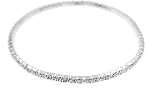 Sparkly Glass Rhinestone Square Artisan Beaded Stretch Anklet | Handmade Hypoallergenic Beach Gala Wedding Style Jewelry...