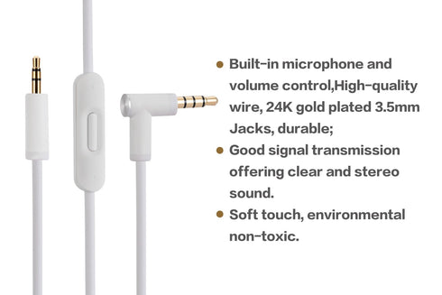 Solo 2 3 HD Replacement Headphone Audio Cable, Compatible with Beats by Dr. Dre Headphones Beats Solo Studio Detox Detox Pro Headphones 3.5mm Male...