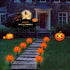 C7 Halloween Pumpkin Pathway Stake Lights, 7 Ft Halloween Pathway String Lights with 4 C7 Bulbs, Stake, Halloween Decorations Driveway Markers Lig...