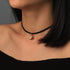 Moon Choker Dainty Choker Velvet Black Choker Moon Necklace Fashion Choker Necklace for Women...