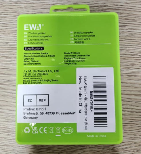 EWA A109mini Bluetooth Speaker with bass Radiator, Enhanced Impactive Bass, Portable Loud Speake, Perfect Travel Wireless Speaker for Home, Hiking...