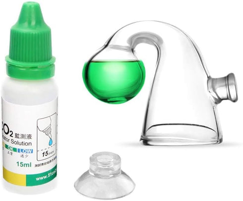 Glass Drop Checker Kit with 15ml Co2 Checker Solution Monitor of Planted Tank Co2 Levels for Aquarium Plant Fish Tank Test CO2 Kit...