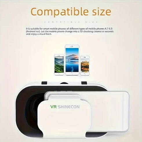 VR Headset for iPhone or Android Phone,Virtual Reality 3D Glasses Headset Helmets,Compatible 4.7-6.5 inch Mobile...