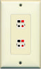 RiteAV - 2 Port Speaker Decorative Wall Plate - Light Almond - Bracket Included...