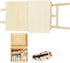 jojofuny Doll House Accessory Painting Tool Set Wooden Easel Dollhouse Furniture Decoration Set Balcony Patio Furnitures Decoration Accessories 1 ...