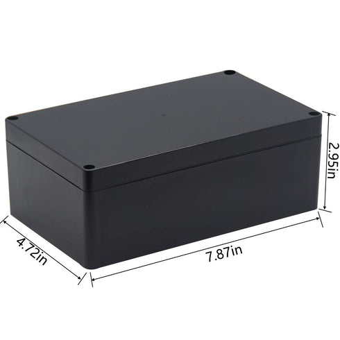 Project Box IP65 Waterproof Dustproof Junction Boxes ABS Plastic DIY Electronic Case, Indoor & Outdoor Electrical Box Power Cord Enclosure Black 7...