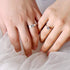 Uloveido 1 Pair Wedding Engagement Couple Ring Set for Women and Men Valentine's Day Gift - Anniversary Promise Ring Set in Silver Color for Boyfr...