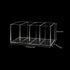 Acrylic Pen Holder 4 Compartments Clear Pencil Holder Organizer Makeup Brush Holder...