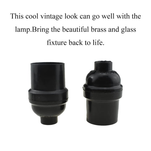 HAHIYO E26 Lamp Socket Screw in Mount Light Socket Bulb Holder Fixture Easy Wire Tighten Down Not Loose Twist PBT+ Plastic Maximum for Decor Table...