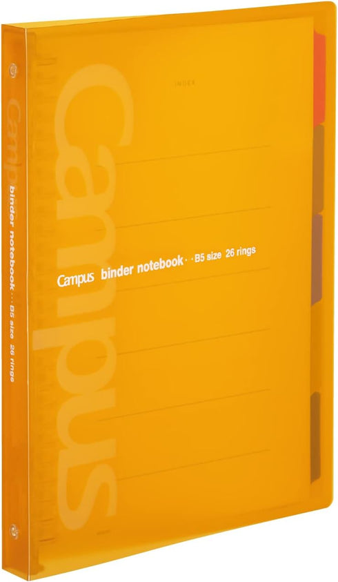 Kokuyo Campus Slide Binder, Middle Type, B5, 26 Holes, Up to 100 Sheets, Orange...