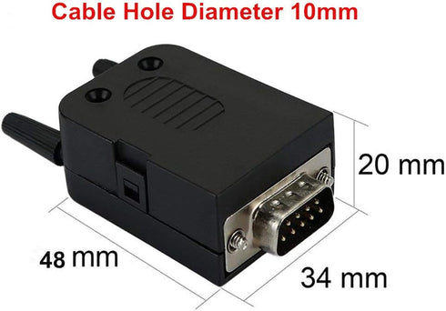 Connector DB9 RS232 D-SUB Female Adapter Serial 9 Pin Port DB9 COB Breakout Terminal Connector Signal Module with Case (Female with Screw)...