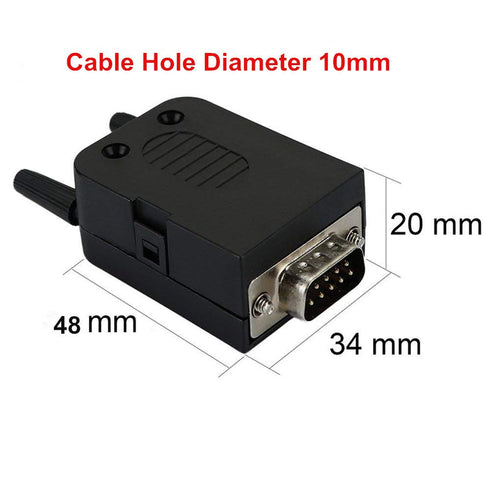 Connector DB9 RS232 D-SUB Male Adapter to Screw Connector 9 Pin Port to Terminal Connector Signal Module with Case (Male Connector DB9)...