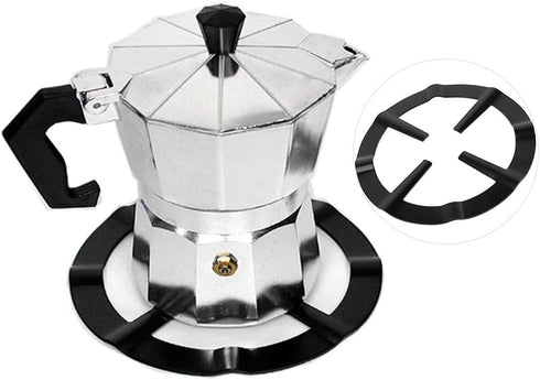 Gas Reducer, Gas Stove Grates Stainless Iron Pot Holder Stand Wok Adapter for Espresso Maker, 5.2 x 5.2 x 0.1in Black...