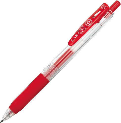 Zebra Sarasa Clip P-JJ15-R5 Gel Ballpoint Pen, 0.5, Red, 5 Pieces...
