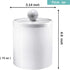 SheeChung Plastic Acrylic Bathroom Vanity Countertop Canister Jars with Storage Lid, Apothecary Jars Qtip Holder Makeup Organizer for Cotton Balls...