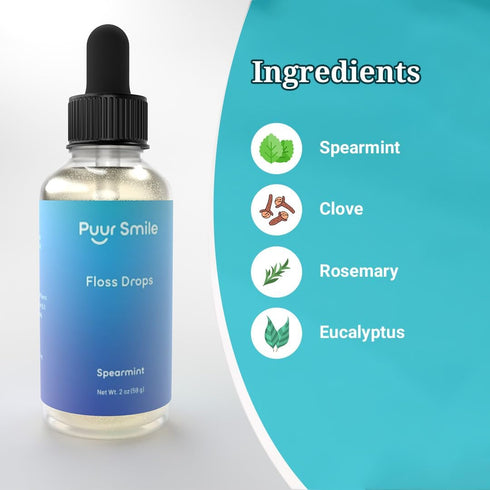 Concentrated Floss Drop Serum – 2oz Concentrated Mouth Wash to Use in Water Flosser | Natural Essentials Promotes Good Breath | Organic Spearmint ...