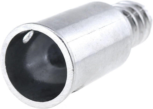 2PCS 0.85inch/22mm Threaded End Replacement Repair Kit Metal Handle Extension Rod Adapter End Silver Brush Threaded Fitting for Boat Hook Rod Pain...