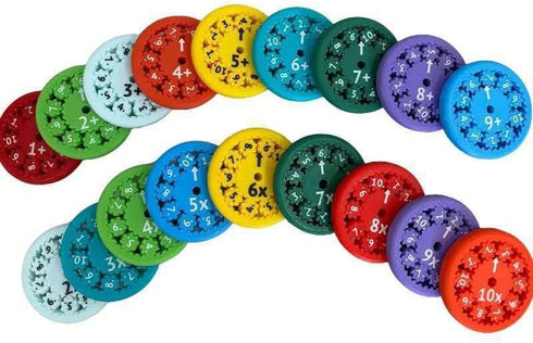 18PCS Math Fact Fidget Spinners,Learn Math Fact Fidget Spinners,Educational Stress-Relieving Toys Suitable for Children Addition, Subtraction, Mul...