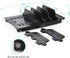 Adjustable Universal Multi Device Organizer Dock Stand Holder, Tablet Cell Phone Desktop Stand for iPhone Samsung Galaxy Google Nexus Kindle (Blac...